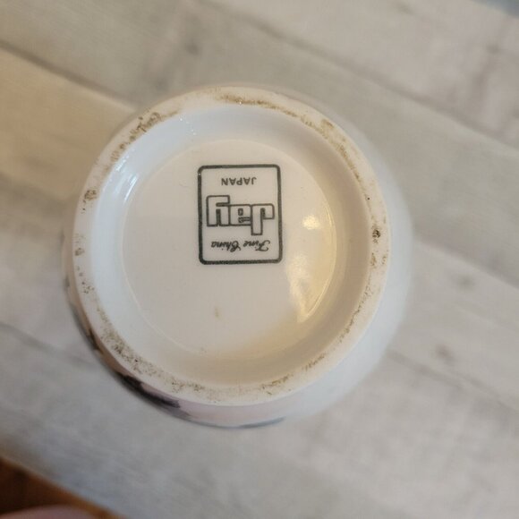 Vintage Jay Fine China Vase White Blue Birds Cherry Tree Gold Rim Japan - Picture 8 of 8